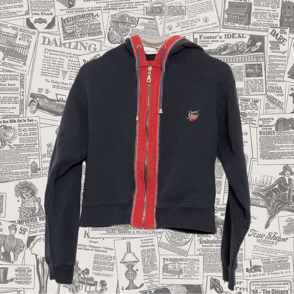Cruel Girl Nave and Ted Zip-Up Sweater, Adult Size Small